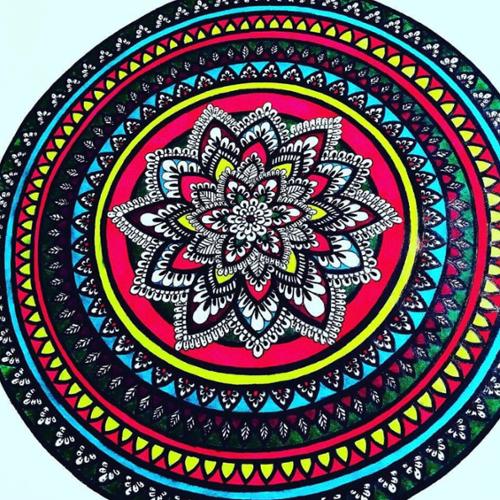 8 X 12 mandala drawn with black ink. Colors are mixed and inspired by the colors of the Holi festival. 

SOLD OUT! 